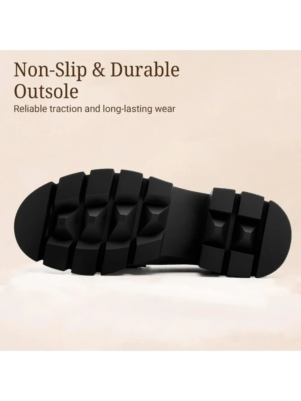 Women's Brown Round Toe Heeled Chunky Lug Sole Slip On Casual Penny Loafer Shoes